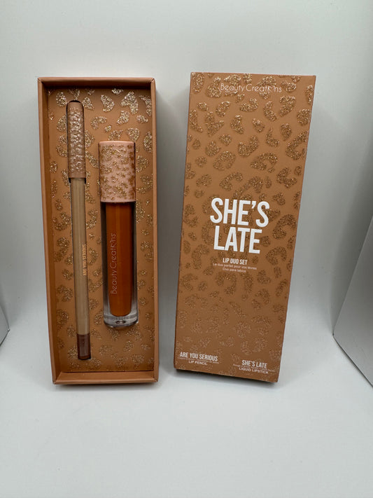 She’s Late Lip Duo Set Beauty Creations